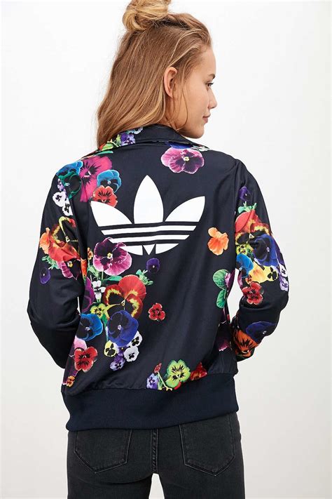 adidas bloemen jasje|Graphics Floral Firebird Track Top .